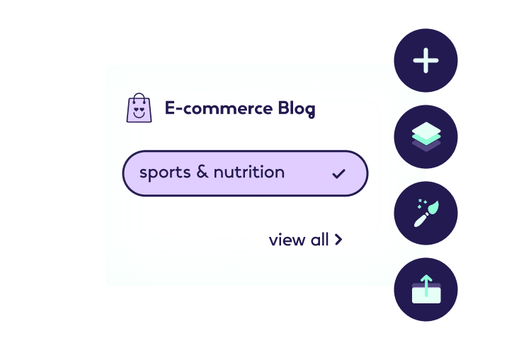 Elemento de interfaz de usuario para un blog de comercio electrónico