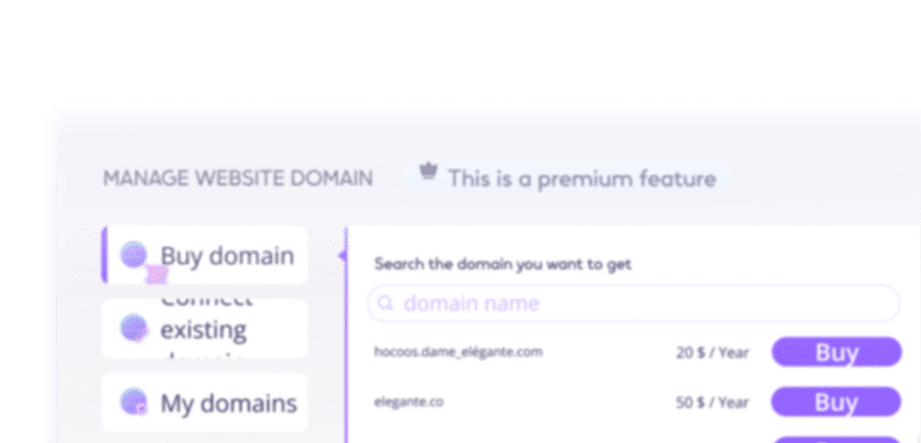 Interface de gerenciamento do website destacando 'Buy domain' como um recurso premium, com uma barra de pesquisa para nomes de domínio e opções para comprar domínios listados com preços.26920,1895,_edit_last,523491,1896,_wp_attached_file,2024/02/ai-store-handwriting.png23492,1896,_wp_attachment_metadata,a:6:{s:5:width