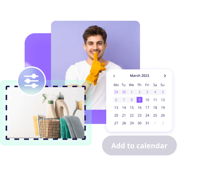 Una captura de pantalla del creador de sitios web Hocoos AI que muestra la función de calendario.