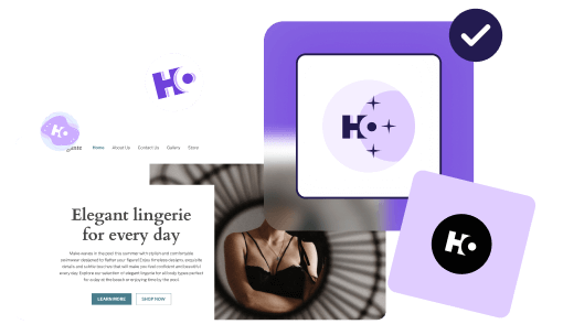 Banner do site com lingerie preta